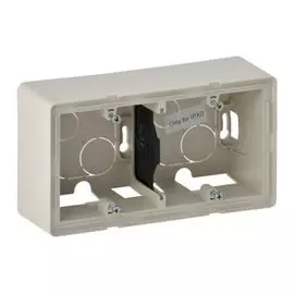 Коробка Legrand 754202 Valena LIFE - для накладного монтажа, 2-постовая, слоновая кость