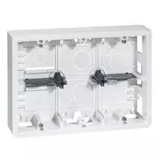 Коробка Legrand 080276 - Программа Mosaic - накладная монтажная, для суппорта Кат. № 080266, глубина 50 мм- 2x6/2x8/2x3x2 модуля