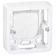Коробка Legrand 080280 - Программа Mosaic - накладная монтажная, для суппорта Кат. № 080251, глубина 30 мм, 2 модуля