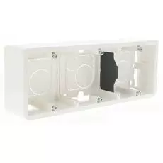 Коробка Legrand 080286 - Программа Mosaic - накладная монтажная, для суппорта Кат. № 080253, гл. 40 мм, 6/8 или 3x2 модуля, гориз. монтаж
