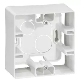 Коробка накладная Legrand 672510 Etika - монтажная, 1 пост, белая