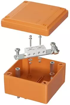 Коробка распределительная DKC FSB10404 пластиковая FS с гладкими стенками и клеммниками, IP56, 100х100х50 мм, 4р, 450V, 6A, 4 мм2, "Vulcan"