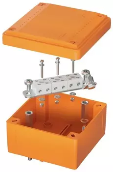 Коробка распределительная DKC FSB10604 пластиковая FS с гладкими стенками и клеммниками, IP56, 100х100х50 мм, 6р, 450V, 6A, 4 мм2, "Vulcan"