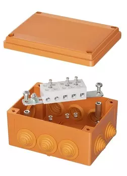 Коробка распределительная DKC FSB21516 пластиковая FS с кабельными вводами и клеммниками, IP55, 150х110х70 мм, 5р, 450V, 30A, 16 мм2, "Vulcan"