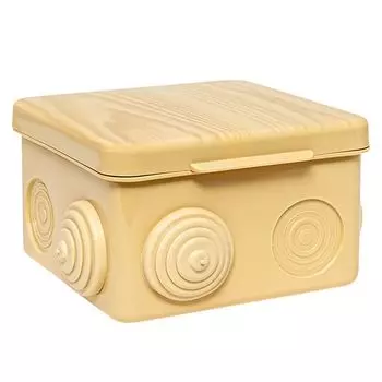 Коробка распределительная EKF plc-kmr-030-031-s КМР-030-031 с крышкой (80х80х50) 7 мембр. вводов светл. дер. IP54