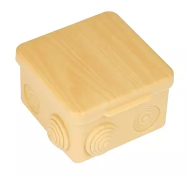 Коробка распределительная EKF plc-kmr-030-014-s КМР-030-014 с крышкой (100х100х55), 8 мембр. вводов светл. дер. IP54