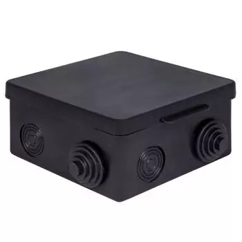 Коробка распределительная EKF plc-kmr-030-014-2b КМР-030-014 с крышкой (100х100х50), 8 мембр. вводов чёрная IP54 розн. стикер
