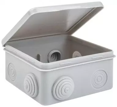 Коробка распределительная EKF plc-kmr-030-031-r КМР-030-031 с крышкой наружная (85х85х40) 8 мембр. вводов IP55 розн. стикер