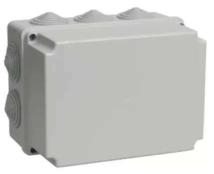 Коробка распределительная IEK UKO10-190-140-120-K41-55 КМ41246 о/п 190х140х120мм IP55 10вв. серая