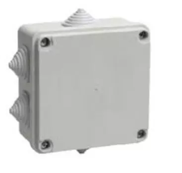 Коробка распределительная IEK UKO11-100-100-050-K41-44 для открытого монтажа 100х100х50, IP44, 6 гермовводов (серая)