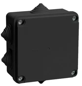 Коробка распределительная IEK UKO11-100-100-050-K02-55 КМ41234 100х100х50мм IP55 6 вв. черная