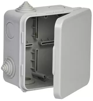Коробка распределительная IEK UKO31-100-100-050-K03-54 КМ41256 100х100х50мм о/к IP54 8 вв. серая
