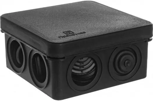 Коробка распределительная Промрукав 40-0210-9005 для о/п, безгалогенная (HF), черная, 80х80х40