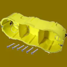 Коробка TWT TWT-BX45x135-YL подрозеточная в стену для суппорта 45х135, желтая