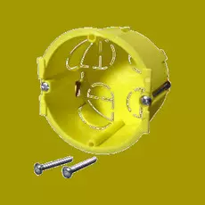 Коробка TWT TWT-BX45x45-YL подрозеточная в стену для суппорта 45х45, желтая