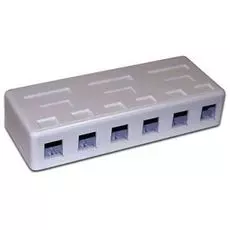 Коробка TWT TWT-SA6-WH настенная 6 портов для Keystone