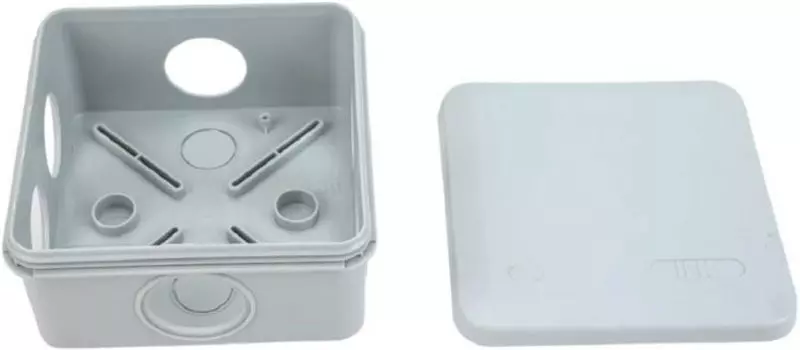 Коробка уравнивания потенциалов IEK UKO21-100-100-050-K41-55U КУП КМ41361 100х100х50мм IP44 6 вв. (7035)