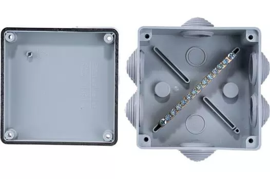 Коробка уравнивания потенциалов Промрукав 40-0300-У для открытой установки, 100х100х50