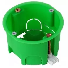 Коробка установочная HEGEL КУ1201 1-ая для полых стен d=68 глубина 45мм, пластиковые лапки IP30