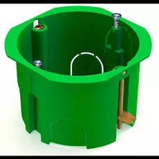 Коробка установочная HEGEL КУ1202 1-ая для полых стен d=68 глубина 45мм, металлические лапки IP30