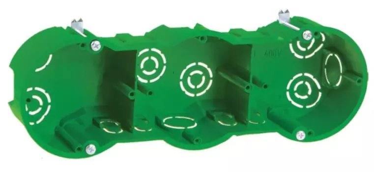 Коробка установочная IEK UKG30-212-070-045-M КМ40024 3-ая пол. ст. 212х70х45мм мет. лап.