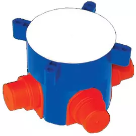 Коробка установочная TYCO 10135 D=70мм H=72мм в бетон с вводами