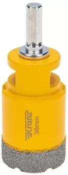 Коронка алмазная KRANZ KR-92-1018 профессиональная по керамограниту и железобетону М14, вакуумное спекание, 38мм, для УШМ
