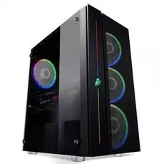 Корпус ATX 1STPLAYER BLACK.SIR B7 B7-4M2 черный, без БП, с окном, USB 3.0, 2*USB 2.0, audio
