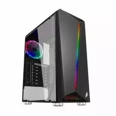 Корпус ATX 1STPLAYER RAINBOW R3 R3-1R1 черный, без БП, окно из закаленного стекла, 2*USB 1.1, USB 3.0, audio