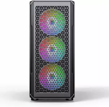 Корпус ATX ACCORD ACC-3338 черный, без БП, USB 2.0, USB 3.0, USB 3.1, audio