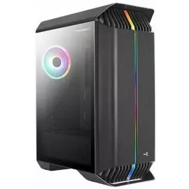 Корпус ATX AeroCool Gladiator Duo 4711099470310 черный, без БП, боковое окно (закаленное стекло), 2*USB 3.0, audio