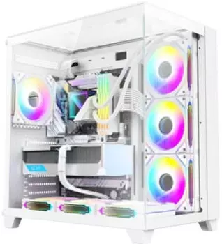 Корпус ATX ALSEYE Vision Ultra W AS.07.0235 без БП, боковая панель из закалённого стекла, 2*USB 2.0, US 3.2