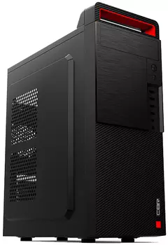 Корпус ATX CBR E191 без БП, 4*USB 2.0, HD Audio+Mic, black