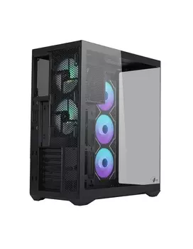 Корпус ATX Eurocase M4801 black, без БП, закаленное стекло 2 стороны