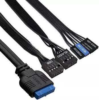 Корпус ATX Exegate AA-442U2-AA400 EX290188RUS AA400 8 см, 1*USB, 2*USB3.0, аудио, черный