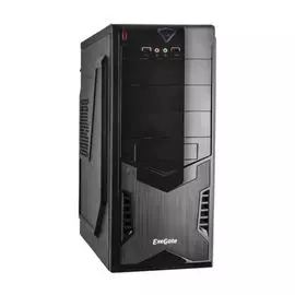 Корпус ATX Exegate CP-601 EX261449RUS miditower, CP400W, 80mm, 2*USB, Audio, black
