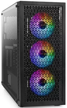 Корпус ATX Exegate EVO-5001A EX296319RUS черный, БП 700W, боковая панель из закаленного стекла, USB 3.2, 2*USB 2.0, audio