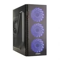 Корпус ATX Exegate EVO-7216 EX278420RUS miditower, 700NPX, 120mm, 1*USB+1*USB3.0, Audio, black-blue light