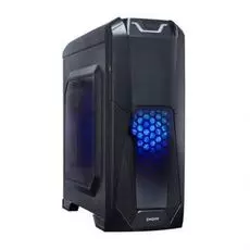 Корпус ATX Exegate EVO-8201 EX270563RUS miditower, 600NPX, 120mm, с окном, 2*USB+1*USB3.0, Audio, black-blue light