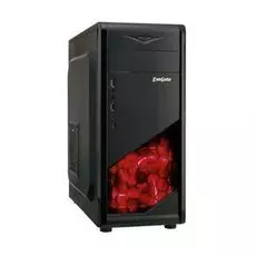 Корпус ATX Exegate EVO-8207 EX281255RUS miditower, без БП, 1*USB+1*USB3.0, HD Audio, black-red light