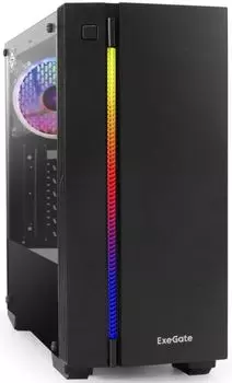 Корпус ATX Exegate EVO-9201 EX296076RUS черный, БП 800W, боковая панель из закаленного стекла, USB 3.2, 2*USB 2.0, audio