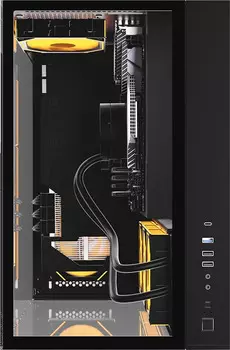 Корпус ATX FORMULA CRYSTAL Z9 FLOE B черный, без БП, 2*USB 3.0, audio