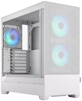 Корпус ATX Fractal Design Pop Air RGB White TG Clear Tint белый, без БП, панель из закаленного стекла, 2*USB 3.0, audio