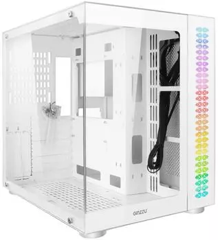 Корпус ATX Ginzzu V580 без БП, боковая и фронтальная панель из закалённого стекла, 2*USB 2.0, USB 3.0