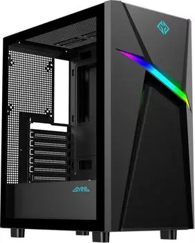 Корпус ATX GMNG GG-CC103 черный, без БП, панель из закаленного стекла, 2*USB 2.0, USB 3.0, audio