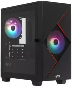Корпус ATX HIPER CYCLOPS BR черный, без БП, 2*120mm, USB2.0, USB3.0, audio