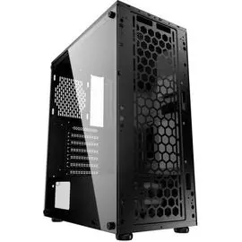 Корпус ATX HIPER HG301 DESTROYER черный, без БП, боковая панель из закаленного стекла, USB 3.0, 2*USB 2.0, audio