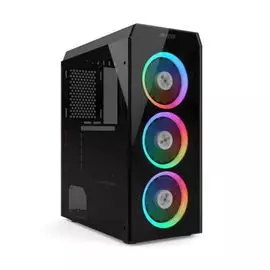 Корпус ATX HIPER HG-C106RGB COEUS черный, без БП, с окном, USB 2.0, USB 3.0, audio