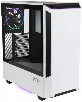 Корпус ATX HIPER PW81 белый, без БП, 2*USB 3.0, 2*USB 2.0, audio