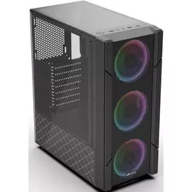 Корпус ATX HIPER XG300 POLARIS черный, без БП, боковая панель из закаленного стекла, 2*USB 3.0, USB 2.0, audio